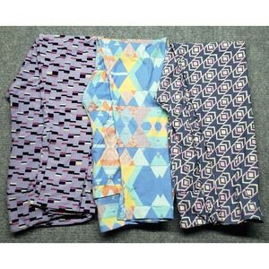 LuLaRoe Womens Multicolor One Size T/C - Tall And Curvy Leggings Lot of 3 New